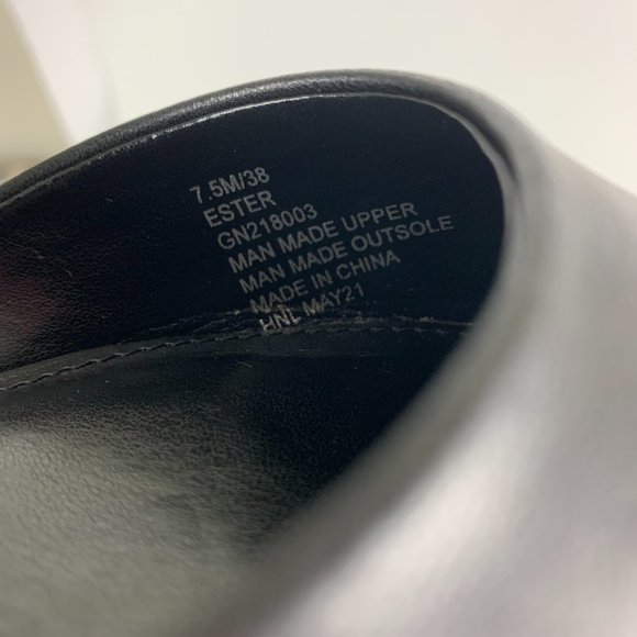 BCBGeneration Womens Black Leather Pointed Toe Slip On Mules Size 7.5 - Picture 8 of 10